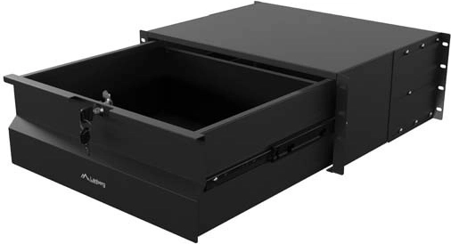 Lanberg slēdzama izvelkama atvilktne 19" rack skapim 4U, dziļums 360 mm, melna