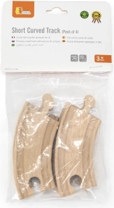 Wooden Rails Small Curves Compatible with Maxim - 4 Pieces