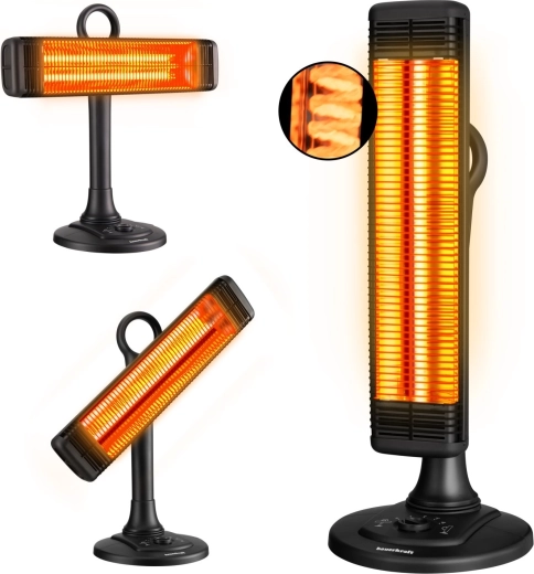 Infrasarkanais terases sildītājs ar oscilāciju 1000 W Bauerkraft