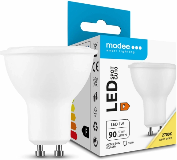 LED prožektora spuldze GU10 1 W 2700 K 90 lm Modee Lighting
