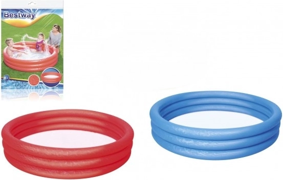 Bērnu piepūšamais baseins sarkans 152x30 cm Bestway ar remonta ielāpu