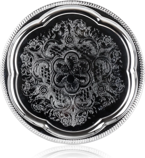 AKCENT Chrome-Plated Metal Tray 35 cm