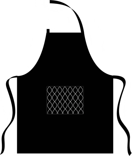 Black Kitchen Apron 60 × 76 cm