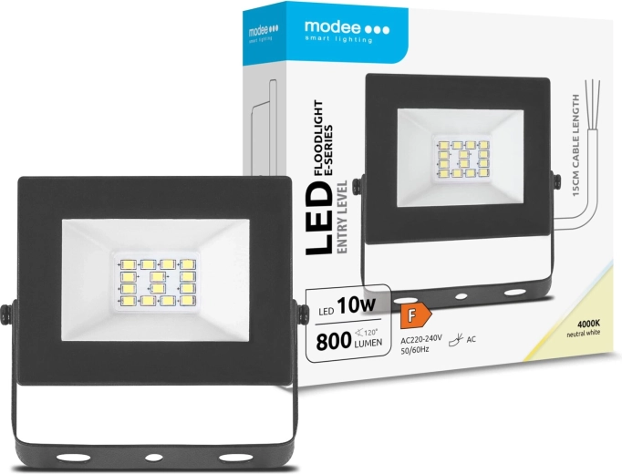 LED floodlight Modee E‑Series Slim 10 W, 800 lm, 120°, neutral white 4000 K
