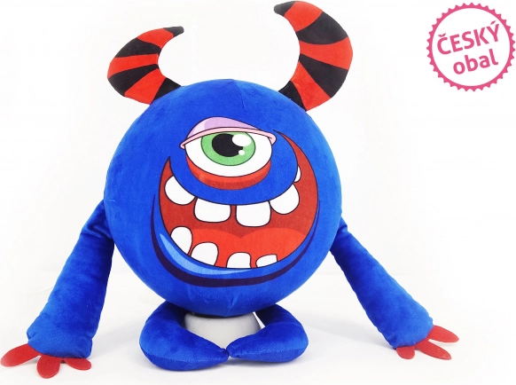Piepūšama plīša bumba - ragains kiklops 30 cm