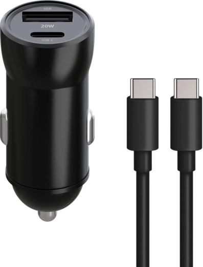 Maxlife auto lādētājs MXCC-04 20 W ar USB-C un USB + USB-C uz USB-C kabelis 60 W