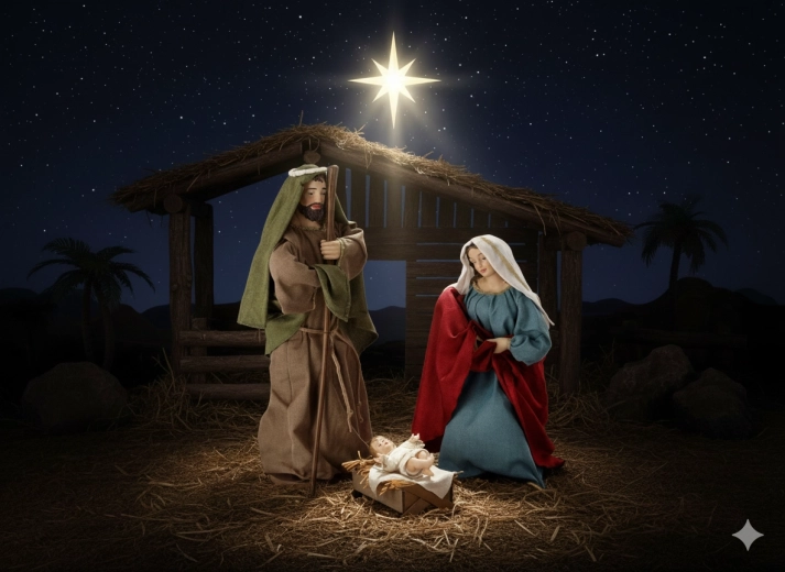 Set of Three Holy Family Figurines up to 90 cm
