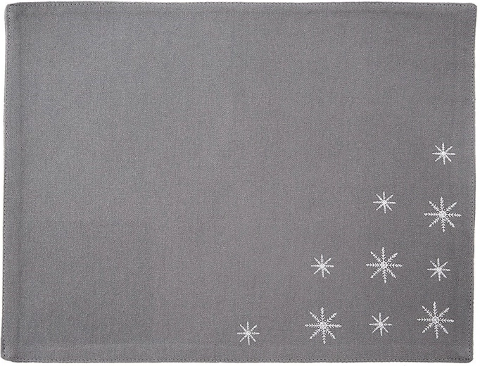 Kokvilnas Ziemassvētku paliktnis pelēks Plāteks 33,5 × 26 cm