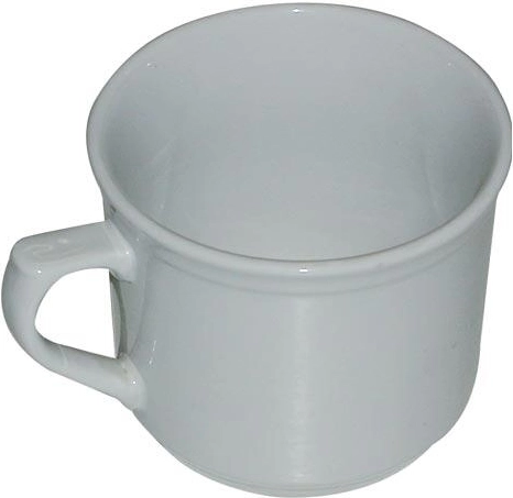 Keramikas vārāmais krūze 620 ml bez dekora balta