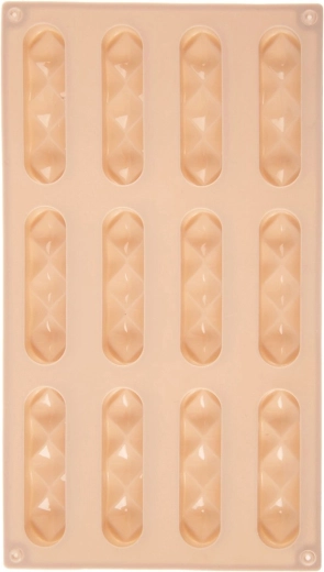 Silicone mold for cookies and pralines beige 29.5 × 17 × 1.5 cm