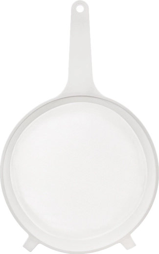Balts smalks plastmasas caurduris 25 cm