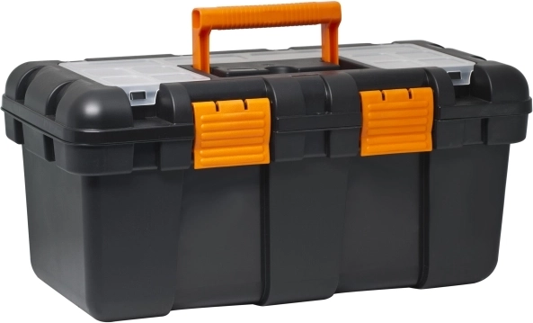 Plastmasas instrumentu kaste ar organizatoru
