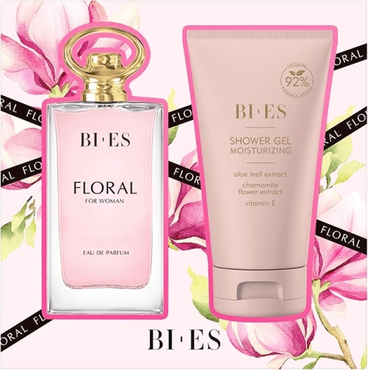 Gift set for women BI-ES Floral – Eau de Parfum 90 ml + Shower Gel 150 ml