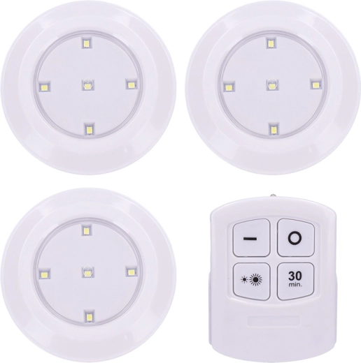 Solight LED gaismekļi ar tālvadības pulti, 3 × 50 lm, taimeris, darbināmi ar baterijām