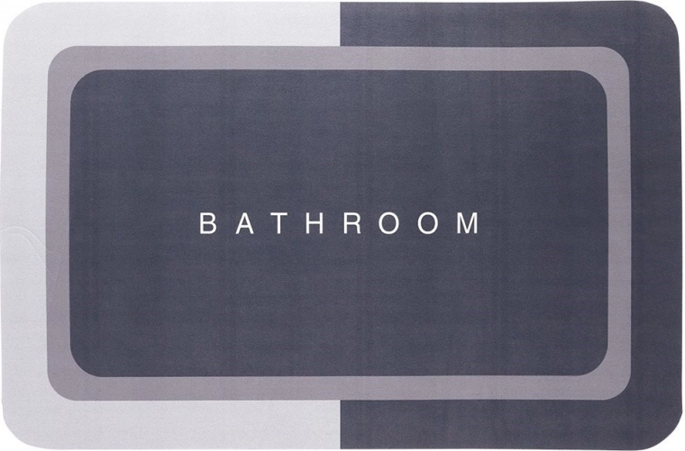 Non-slip bathroom mat 59 × 39 cm, gray