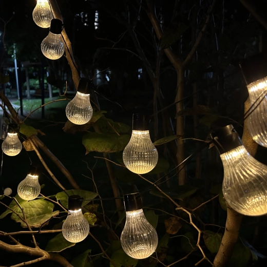 Saules dārza virtene STRIPES 10 LED silti balta 3,8 m