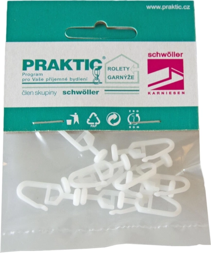 Plastic curtain gliders, 10 pcs