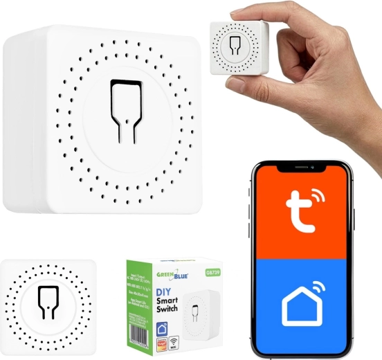 Wi‑Fi relejs elektroinstalācijas kārbai GreenBlue - 1 gab.