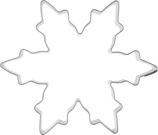 Metal snowflake cookie cutter 10 cm