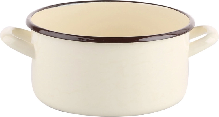 Enamel Saucepan Silesia 2.9 L, 20 cm, Cream