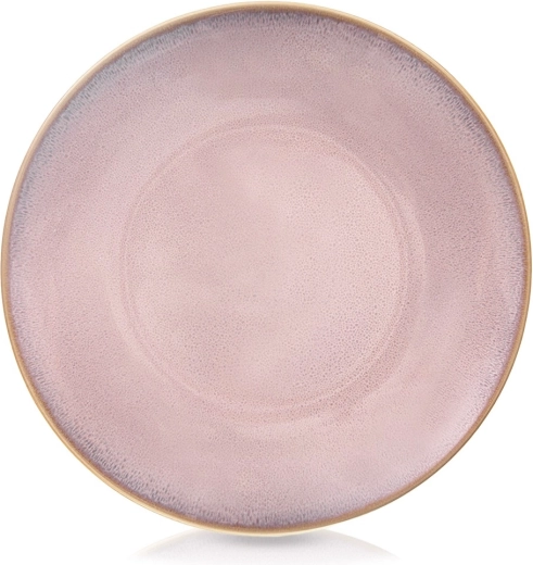 Rozā keramikas seklā pusdienu šķīvja Glaze 27 cm