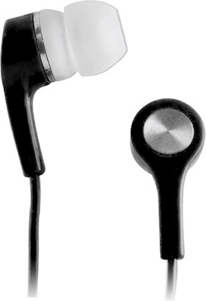 Setty austiņu ieliekamās stereo austiņas 3,5 mm, melnas, kabelis 1 m