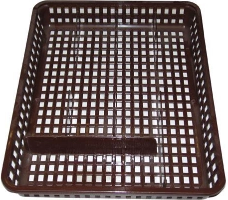 Wide cutlery tray for drawer 35 × 26 × 4.5 cm, brown plastic