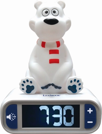 Children’s Alarm Clock with 3D Night Light Polar Bear