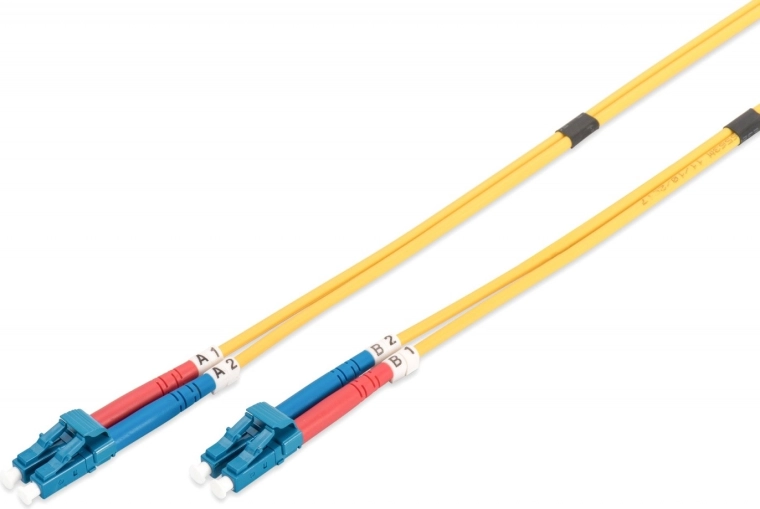 Optiskais patchcord singlemode OS2 LC–LC duplex 5 m dzeltens