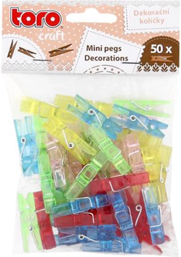 Plastmasas mini knaģīši TORO 50 gab.