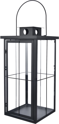 Melna metāla laterna 58 cm