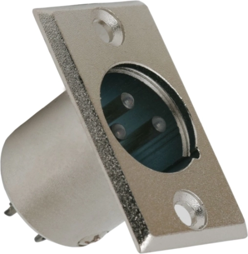 Panel-mount 3-pole XLR socket