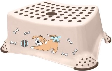 Children’s non-slip stool Dog, beige