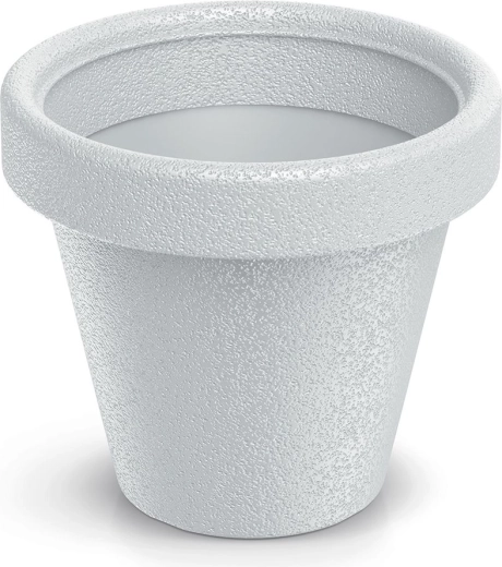 Puķu pods ORIGINA 33,8 cm balts – viegls plastmasas puķu pods lietošanai iekštelpās un ārā