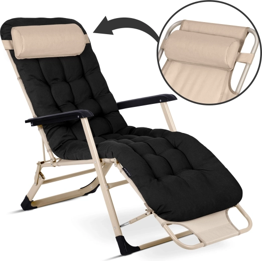 Soft, quilted padding with headrest