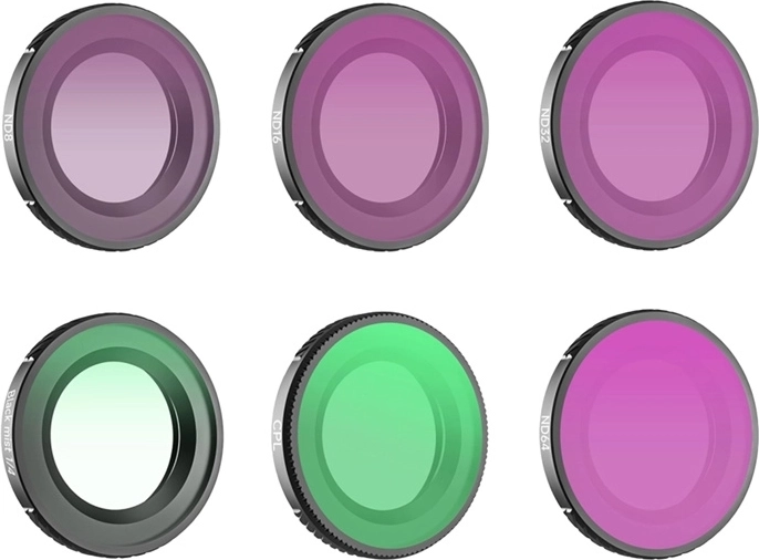 Set of 6 Sunnylife Filters for DJI Osmo Nano – 1/4 Black Mist, CPL, ND8, ND16, ND32, ND64