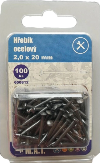 Tērauda naglas 20 × 2,0 mm (100 gab.)