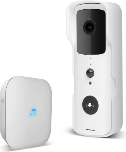 Viedais Wi-Fi videodomofons ar akumulatoru un iekšējo zvanu