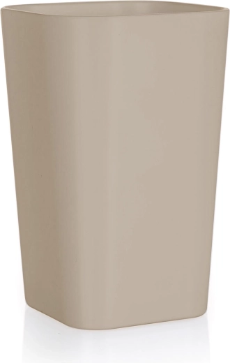 Plastmasas vannas istabas krūzīte bēši pelēka 11 cm