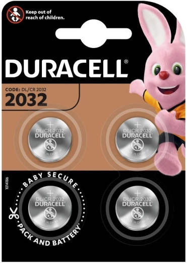 Duracell CR2032 baterijas 4 gab.