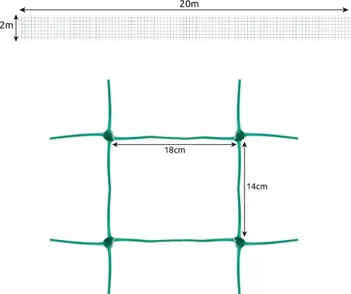 Liela platība 2 × 20 m kupliem stādījumiem
