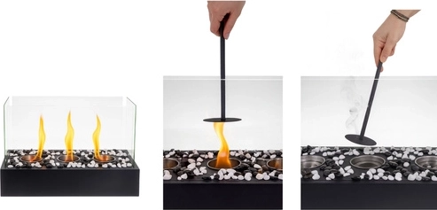Safer flame thanks to glass walls