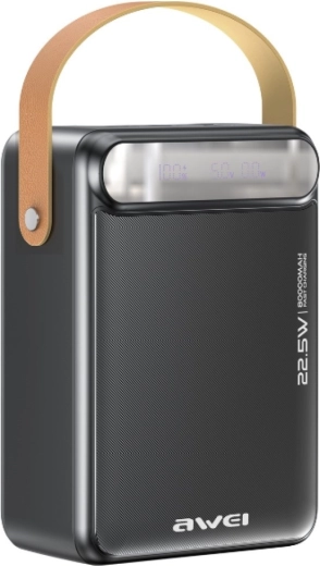Awei P102K powerbanka 80000 mAh ar ātro uzlādi 22,5 W