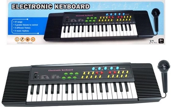 Bērnu elektroniskās klavieres ar mikrofonu (37 taustiņi) - 1 gab.