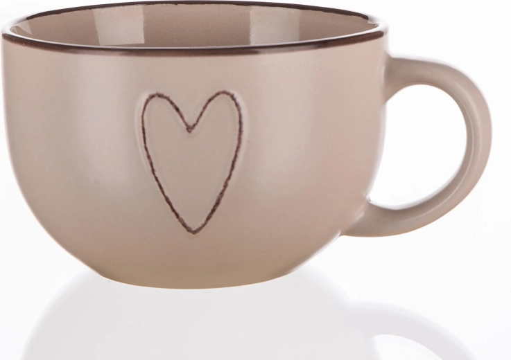 Keramikas krūze Jumbo 730 ml HEART bēša