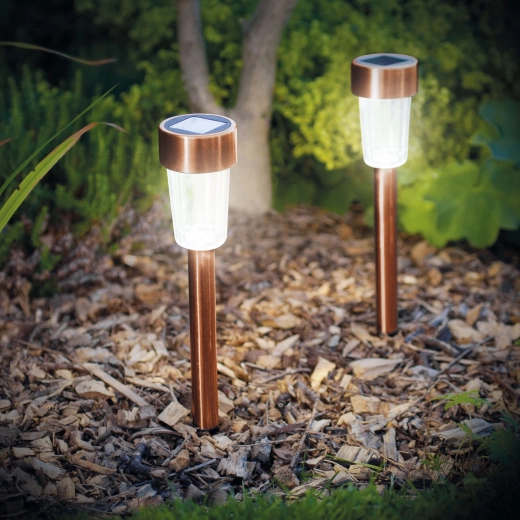 LED saules dārza lampa bronzas krāsā