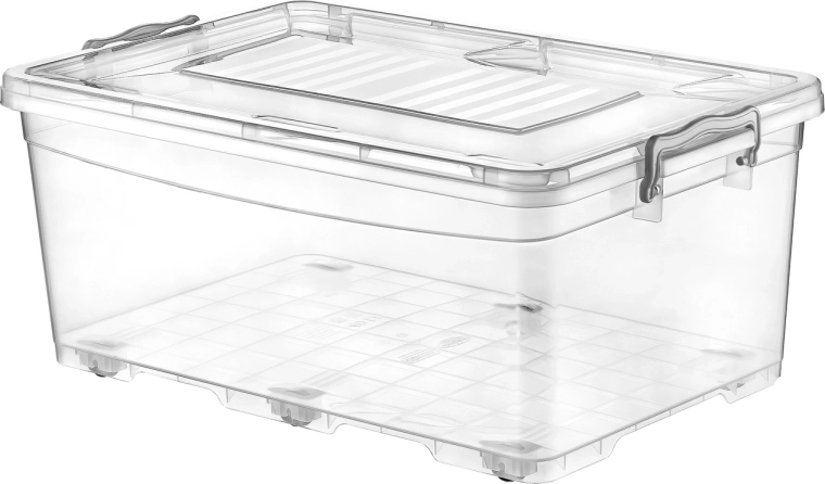 Caurspīdīga uzglabāšanas kaste ar ritenīšiem 40 l MULTI BOX