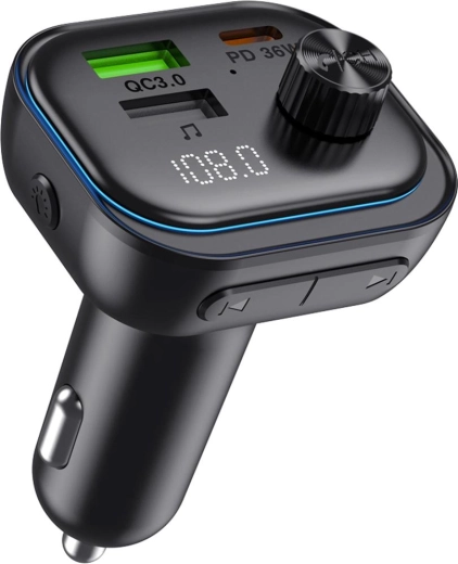Sencor Bluetooth FM Transmitter for Cars with PD and QC 3.0 Fast Charging