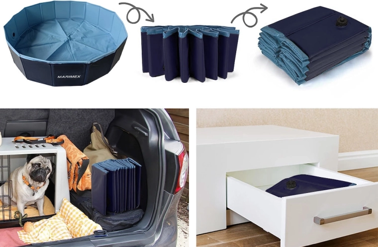 Space-saving solution with a storage bag