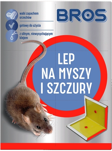 Līmes slazds pelēm un žurkām ar riekstu aromātu BROS